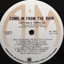 Load image into Gallery viewer, Captain And Tennille : Come In From The Rain (LP, Album)