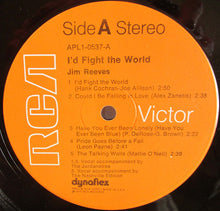 Load image into Gallery viewer, Jim Reeves : I'd Fight The World (LP, Album)