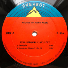 Load image into Gallery viewer, Josef Hofmann, Ignacy Jan Paderewski, Franz Liszt : Josef Hofmann And Ignace Jan Paderewski Play Lizst (LP)