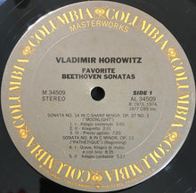 Load image into Gallery viewer, Ludwig van Beethoven - Vladimir Horowitz : Favorite Beethoven Sonatas (LP, Album, Comp)