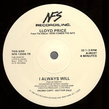 Load image into Gallery viewer, Lloyd Price (2) : I Always Will / Street Love (12&quot;, Single)