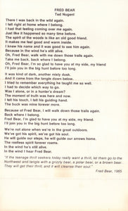 Ted Nugent : "Fred Bear" -  The American Hunter's Theme Song (Cass, S/Sided, Single)