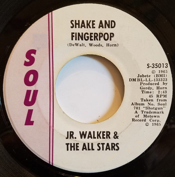 Junior Walker & The All Stars : Shake And Fingerpop / Cleo's Back (7