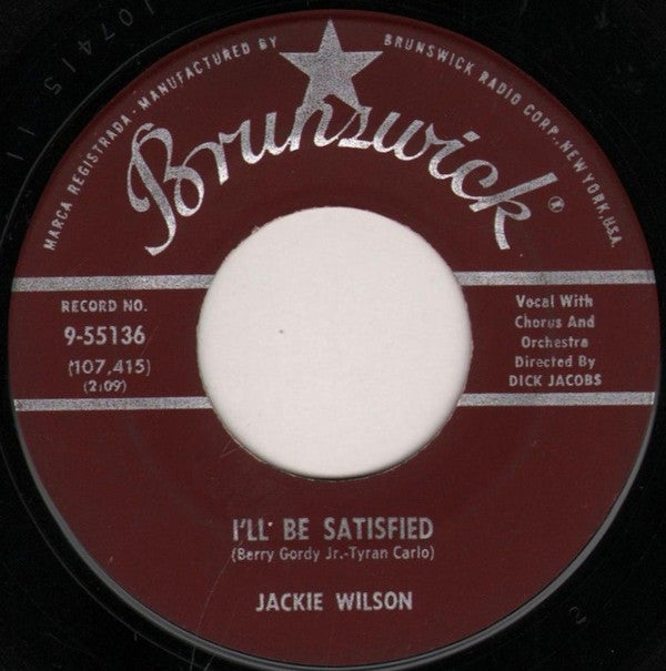 Jackie Wilson : I'll Be Satisfied (7