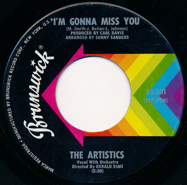 The Artistics : I'm Gonna Miss You / Hope We Have (7