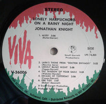 Load image into Gallery viewer, Jonathan Knight (3) : Lonely Harpsichord On A Rainy Night (LP, Album)