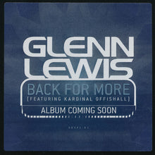 Load image into Gallery viewer, Glenn Lewis : Back For More (12&quot;, Promo)