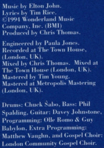 Elton John : Circle Of Life (Cass, Single, Dol)