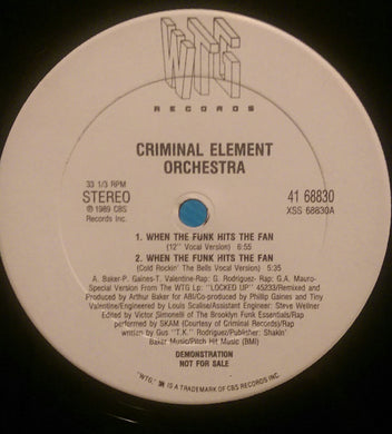 Criminal Element Orchestra : When The Funk Hits The Fan (12