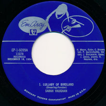 Load image into Gallery viewer, Sarah Vaughan : Lullaby Of Birdland (7", EP)