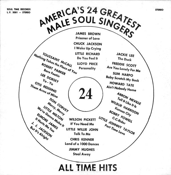 Various : America's 24 Greatest Male Soul Singers  (LP, Comp)