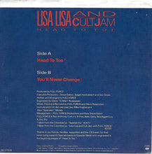 Load image into Gallery viewer, Lisa Lisa &amp; Cult Jam : Head To Toe (7", Promo, Styrene)