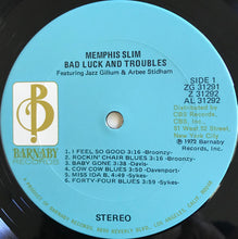 Load image into Gallery viewer, Memphis Slim : Bad Luck And Troubles (2xLP, Comp, RE)
