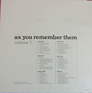 Billy May And His Orchestra : As You Remember Them: Great Instrumentals & Other Favorites: Volume 7 (3xLP + Box)