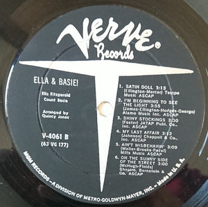 Ella Fitzgerald And Count Basie Orchestra : Ella And Basie! (LP, Album, Mono)