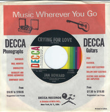 Load image into Gallery viewer, Jan Howard : Crying For Love / Evil On Your Mind (7", Pin)