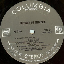 Load image into Gallery viewer, Vladimir Horowitz : Horowitz On Television (LP)