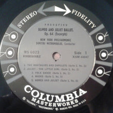 Load image into Gallery viewer, The New York Philharmonic Orchestra Conducted By Dimitri Mitropoulos : Prokofiev Romeo And Juliet Ballet Suite (LP, Promo)