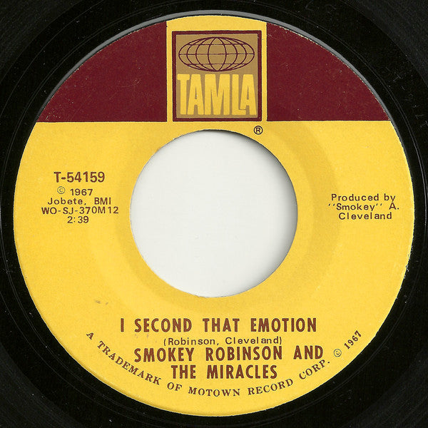 Smokey Robinson And The Miracles : I Second That Emotion (7