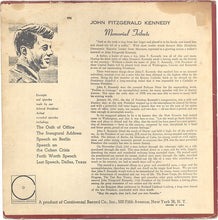 Load image into Gallery viewer, John F. Kennedy : A Memorial Tribute (LP)