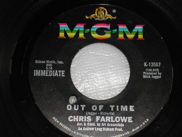 Chris Farlowe : Out Of Time / Baby Make It Soon (7