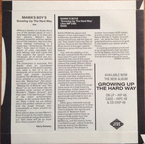 Mama's Boys : Excerpts From Growing Up The Hard Way (Flexi, 7", Promo)