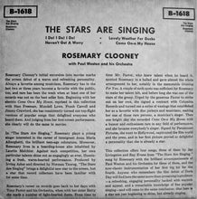 Load image into Gallery viewer, Rosemary Clooney : The Stars Are Singing (7", EP)