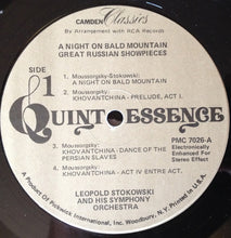 Load image into Gallery viewer, Leopold Stokowski And His Symphony Orchestra, Modest Mussorgsky, Alexander Borodin, Nikolai Rimsky-Korsakov, Reinhold Glière : Night On Bald Mountain / Great Russian Showpieces (LP, Album)