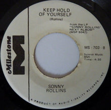 Load image into Gallery viewer, Sonny Rollins : Playin' In The Yard / Keep Hold Of Yourself (7", Promo)