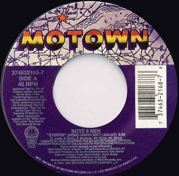 Boyz II Men : Sympin / It's So Hard To Say Goodbye To Yesterday (7