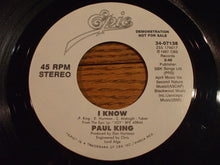 Load image into Gallery viewer, Paul King (2) : I Know (7", Promo)