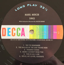 Load image into Gallery viewer, Mabel Mercer : Mabel Mercer Sings (LP, Album, Mono)