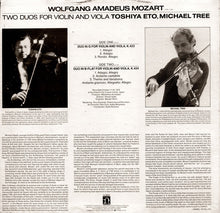 Load image into Gallery viewer, Wolfgang Amadeus Mozart, Toshiya Eto, Michael Tree : Two Duos For Violin And Viola (LP)