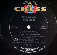 Load image into Gallery viewer, Herb Lance : The Comeback (LP, Album)