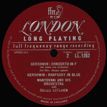 Load image into Gallery viewer, George Gershwin : Mantovani And His Orchestra Piano Julius Katchen : Rhapsody In Blue And Concerto In F (LP, Mono, RE)