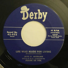 Load image into Gallery viewer, Jaye P. Morgan :  Nobody Met The Train /  Life Was Made For Living  (7")