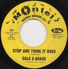 Load image into Gallery viewer, Dale &amp; Grace : Stop And Think It Over (7", Single)