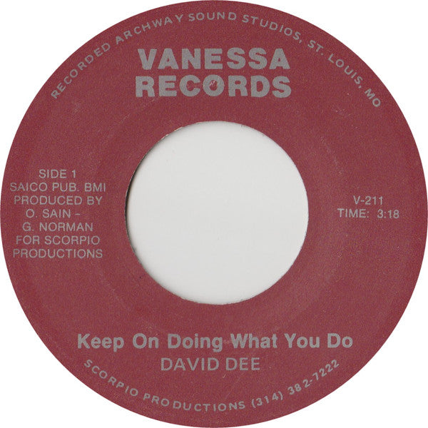 David Dee (3) : Keep On Doing What You Do / Back In Your Arms Again (7