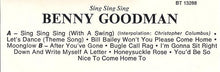 Load image into Gallery viewer, Benny Goodman : Sing Sing Sing (Cass, Comp)