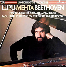 Load image into Gallery viewer, Ludwig van Beethoven - Radu Lupu • Zubin Mehta • Israel Philharmonic Orchestra : Piano Concertos No.1 In C &amp; No. 2 In B Flat (LP)
