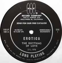 Load image into Gallery viewer, Unknown Artist : Erotica (The Rhythms Of Love) (LP, Album)