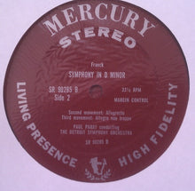 Load image into Gallery viewer, Paul Paray / Detroit Symphony Orchestra / César Franck : Franck Symphony In D Minor (LP, Album)