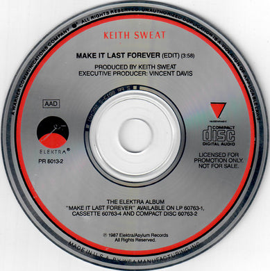 Keith Sweat : Make It Last Forever (CD, Single, Promo)