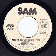 Load image into Gallery viewer, John Davis &amp; The Monster Orchestra : Tell Me How You Like It (7", Promo)