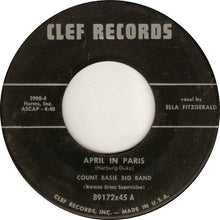 Load image into Gallery viewer, Count Basie Big Band, Ella Fitzgerald : April In Paris (7", Single)