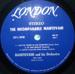 Mantovani And His Orchestra : The Incomparable Mantovani (7", Jukebox)