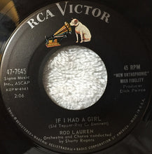 Load image into Gallery viewer, Rod Lauren : If I Had A Girl / No Wonder (7", Pic)