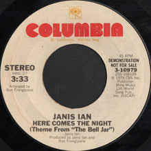 Load image into Gallery viewer, Janis Ian : Here Comes The Night (Theme From "The Bell Jar") (7", Single, Mono, Promo)