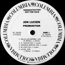 Load image into Gallery viewer, Jon Lucien : Premonition (LP, Album, Promo)