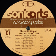 Load image into Gallery viewer, Russell Stepan : Favorite Encores (LP, Dir)